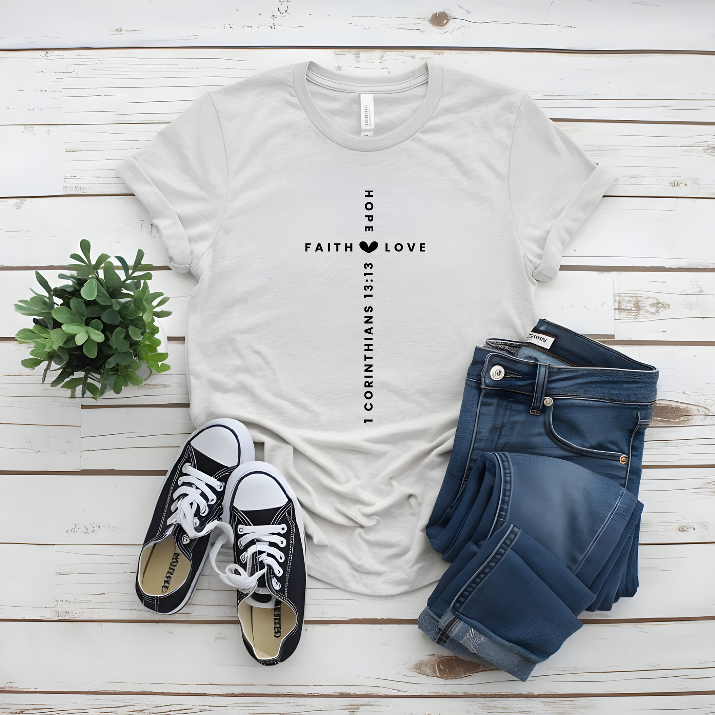 Faith, Hope, & Love Cross T-Shirt